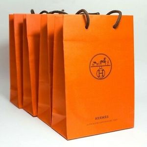 Large HERMES gift bag Shopping Bag sold seperate 3 quantity B+ Condition